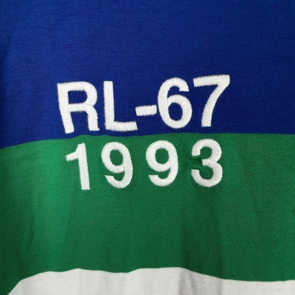 Polo Ralph Lauren Shirt Mens L Color Block RL 67 1993 Polo 93 Classic Fit Polo